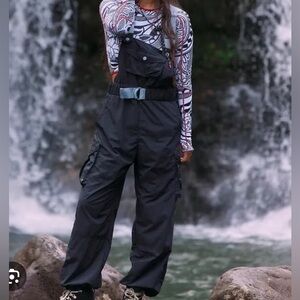 Free People Movement Morning Meadow Onesie Jumpsuit Overalls: Black